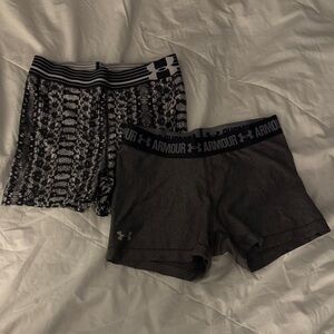 Under Armour Black and Monochrome Shorts Duo